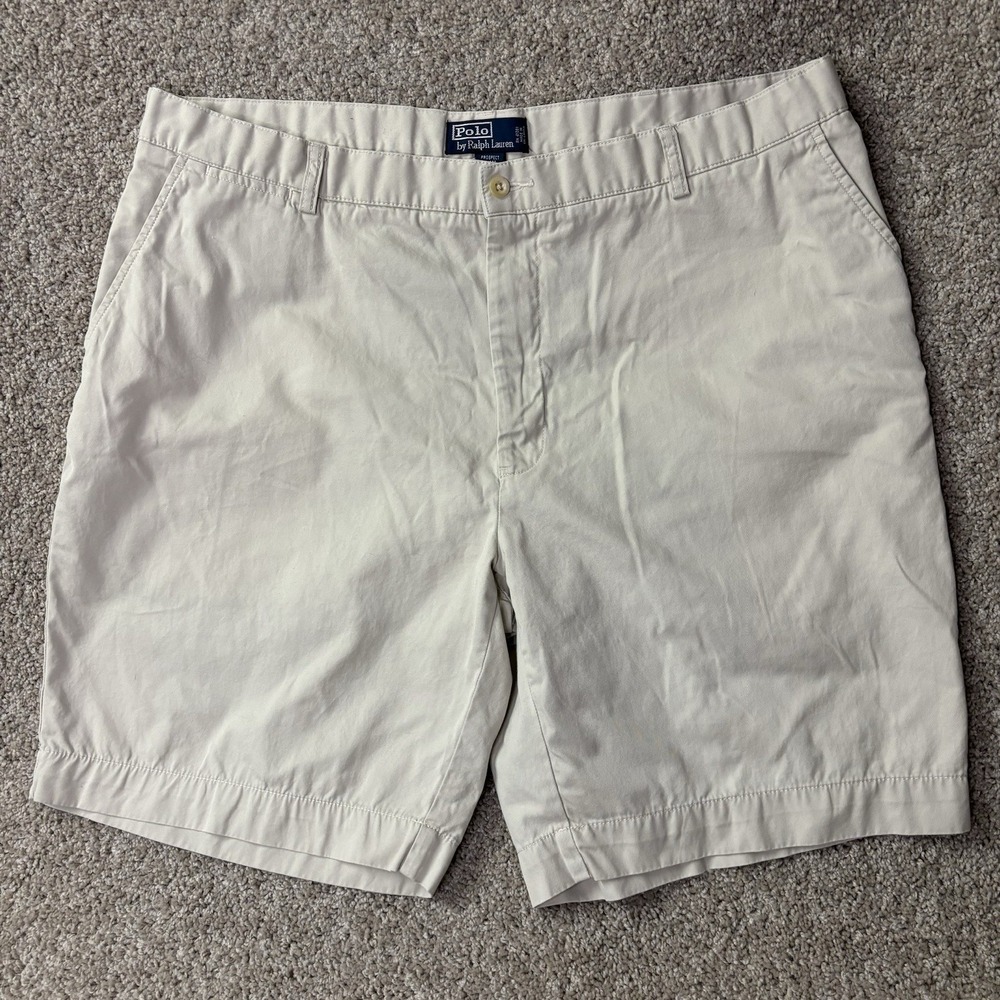 Polo Ralph‎ Lauren Men's Khaki Prospect Short 42 Summer Blue Pony Casual Cotton
